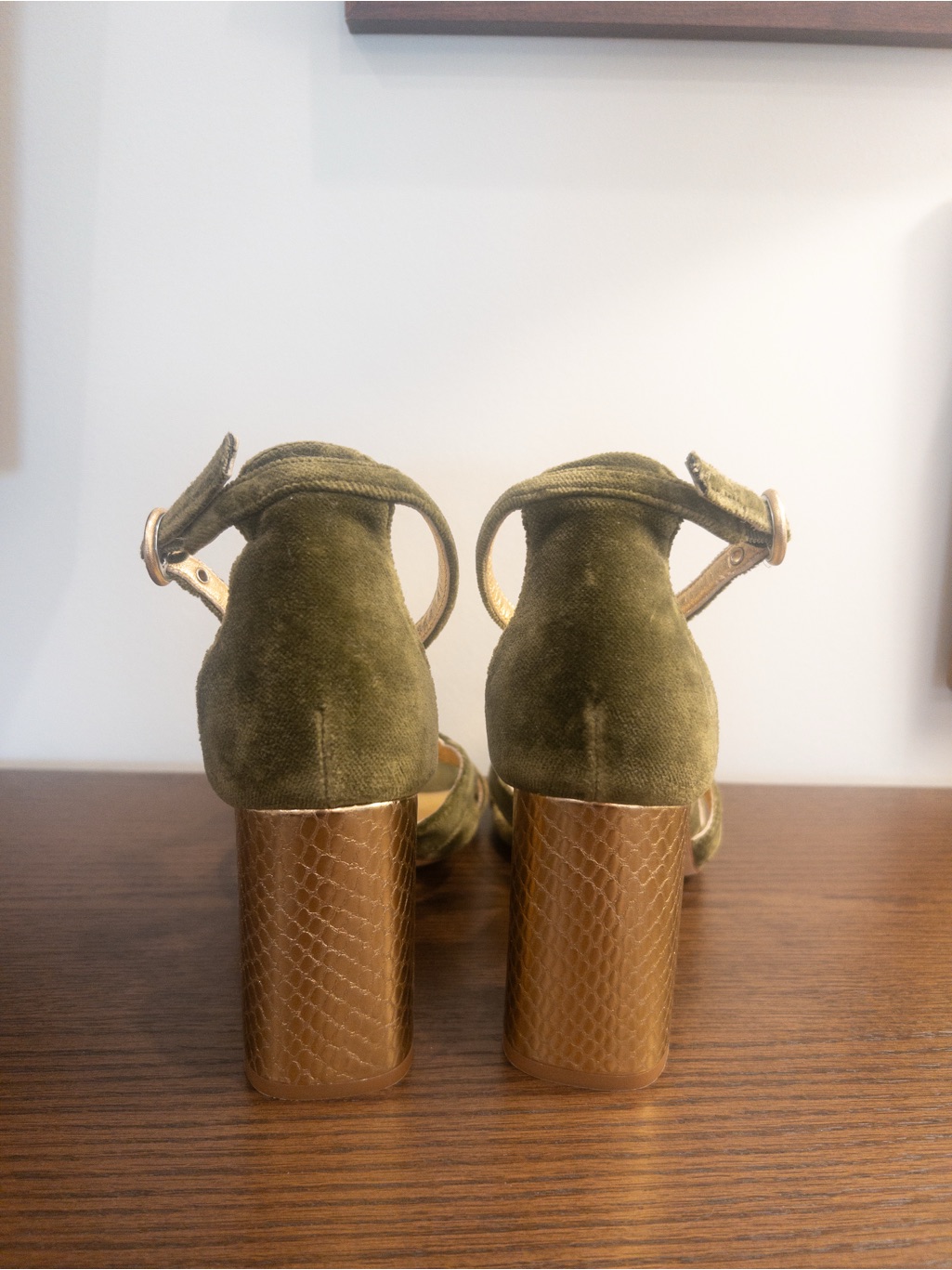 *Never Worn* Flordeasoka Margot Green Heel Sandals — image 4 of 7